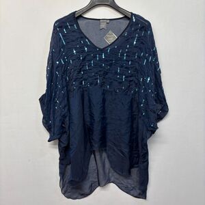 NWT Moda Seta Italy Women Blouse Top Shirt Size Small Built-in Tank D006 -13
